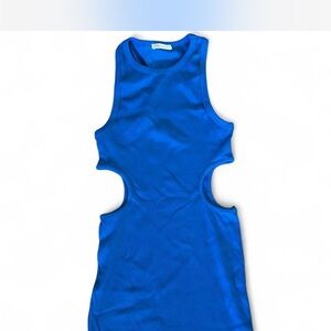 Zara Vibrant Blue cut out Dress